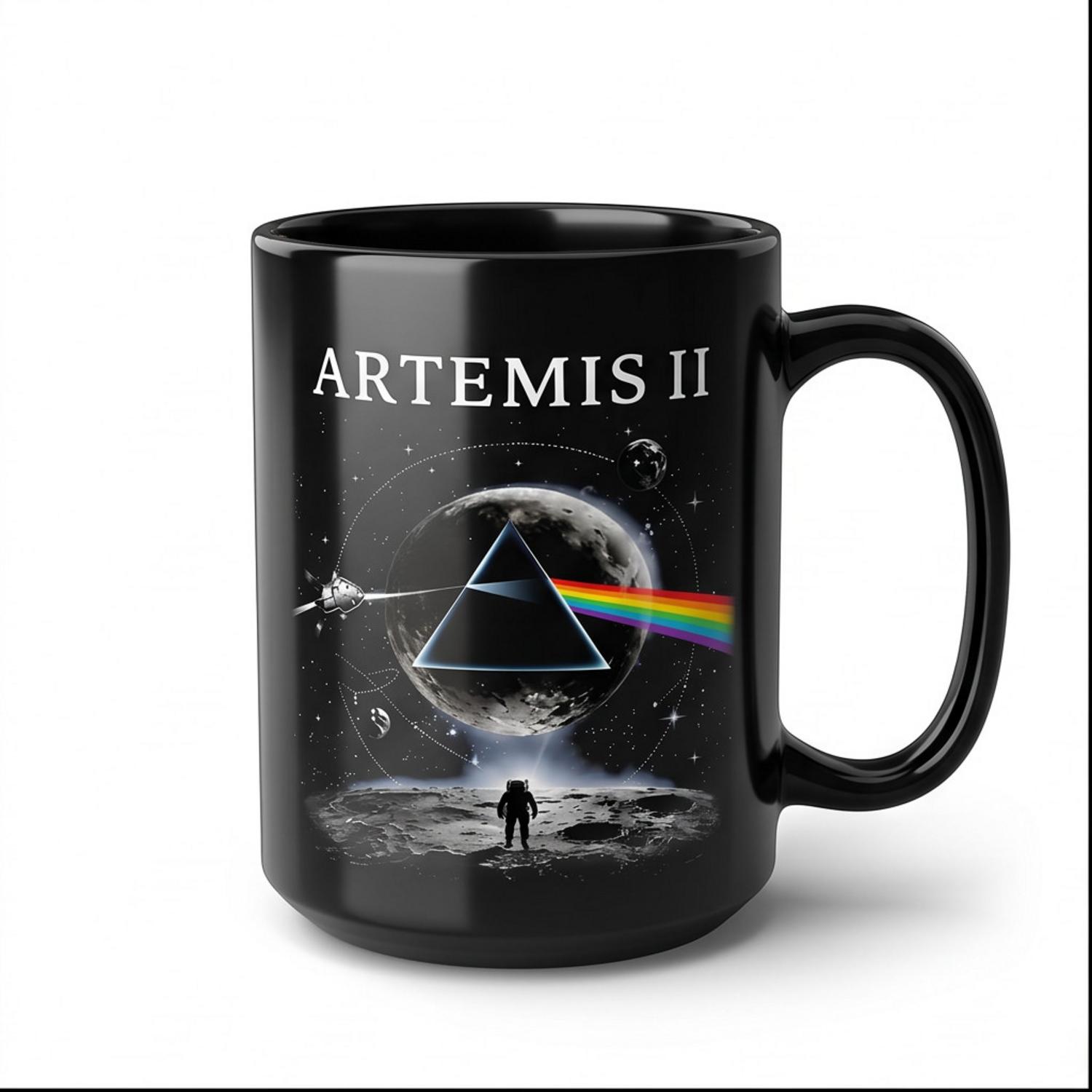 Pink Floyd Mug - Artemis II Dark Side of the Moon Space Mission Pink Floyd Mug - Artemis II Dark Side of the Moon Space Mission