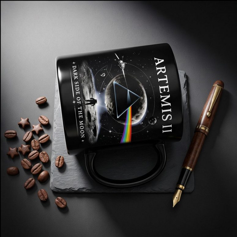 Pink Floyd Mug - Artemis II Dark Side of the Moon Space Mission Pink Floyd Mug - Artemis II Dark Side of the Moon Space Mission