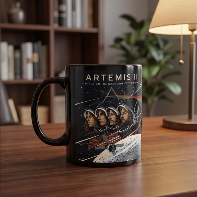 Pink Floyd Mug - Artemis II See You On The Dark Side Of The Moon Pink Floyd Mug - Artemis II See You On The Dark Side Of The Moon