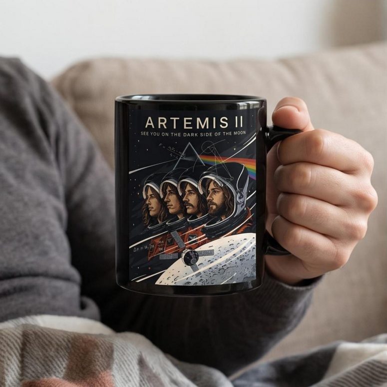Pink Floyd Mug - Artemis II See You On The Dark Side Of The Moon Pink Floyd Mug - Artemis II See You On The Dark Side Of The Moon