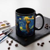 Pink Floyd Mug - Cat Starry Night Touching Moon Van Gogh DSOTM Pink Floyd Mug - Cat Starry Night Touching Moon Van Gogh DSOTM