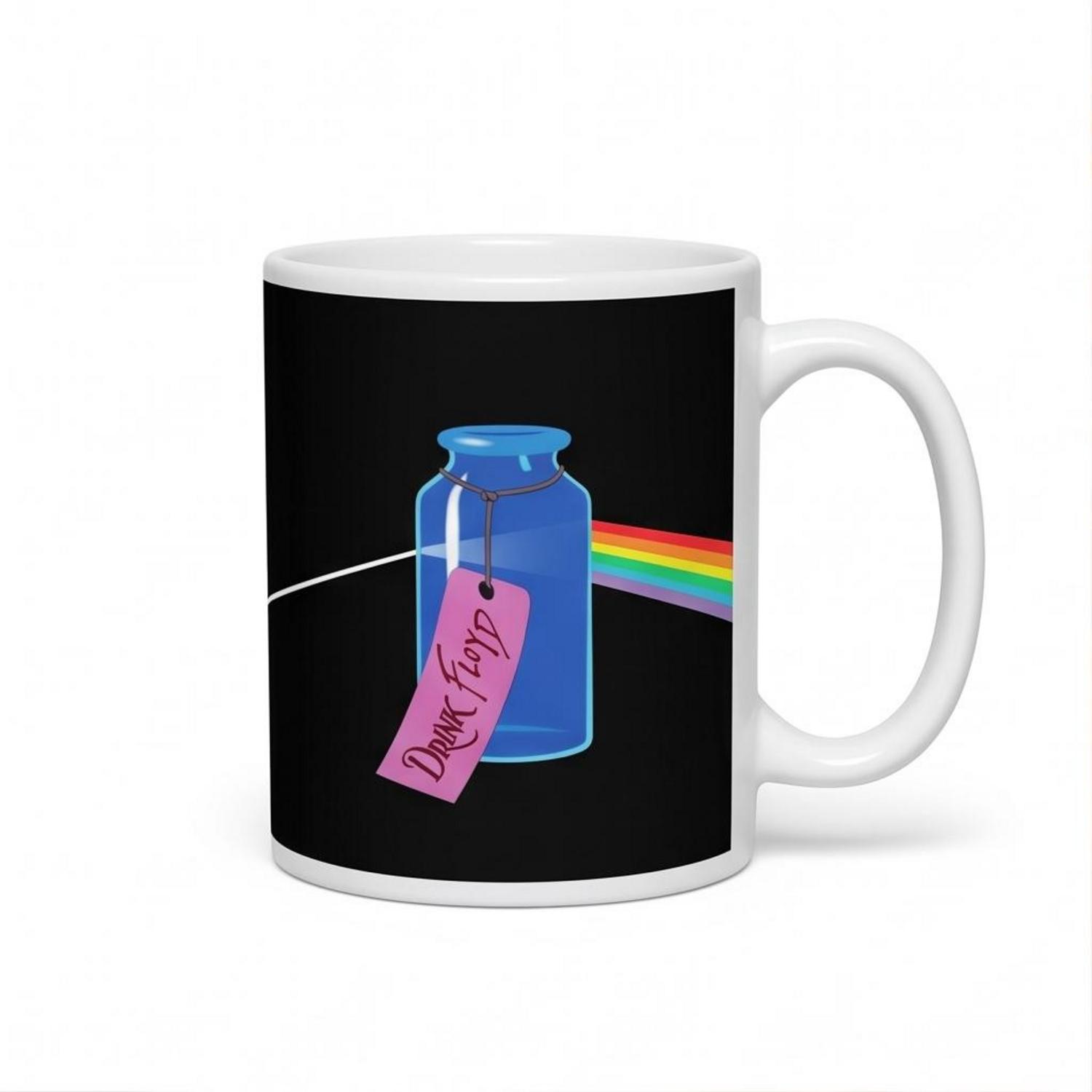 Pink Floyd Mug - Drink Floyd Alice in Wonderland Meets TDSOTM Pink Floyd Mug - Drink Floyd Alice in Wonderland Meets TDSOTM