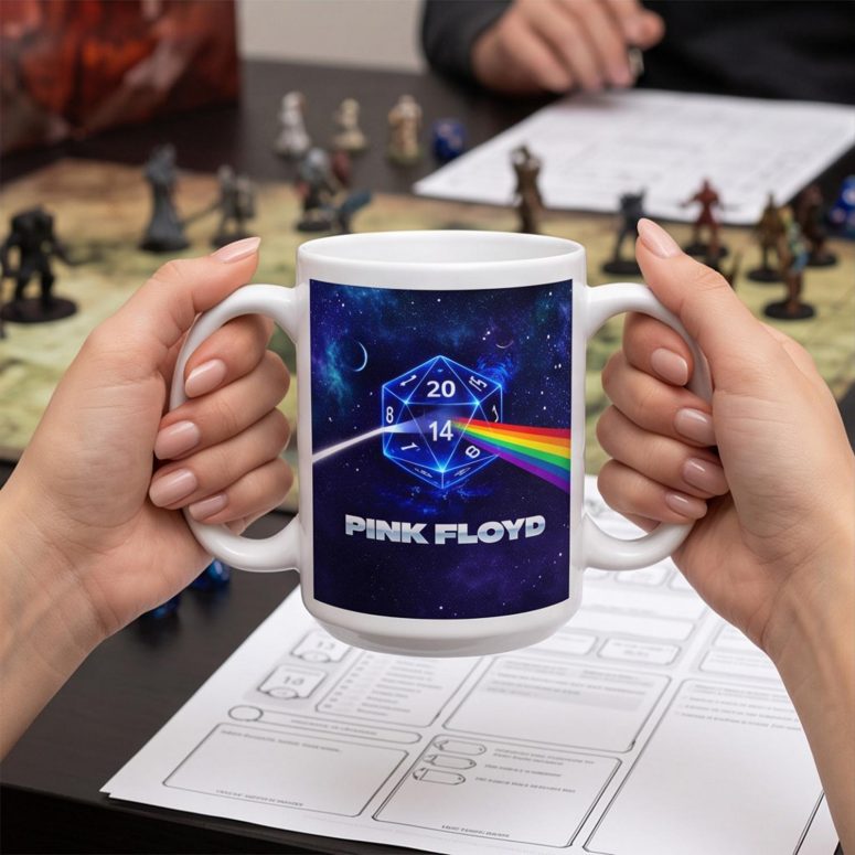 Pink Floyd Mug - DSOTM x Dungeons and Dragons Dice Pink Floyd Mug - DSOTM x Dungeons and Dragons Dice