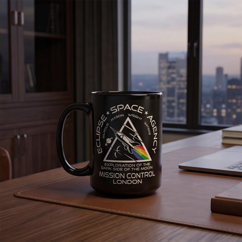 Pink Floyd Mug - Eclipse Space Agency Exploration of TDSOTM Mission Control London