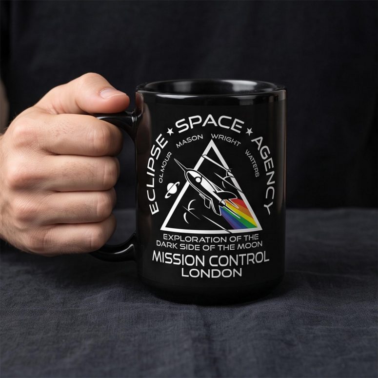 Pink Floyd Mug - Eclipse Space Agency Exploration of TDSOTM Mission Control London