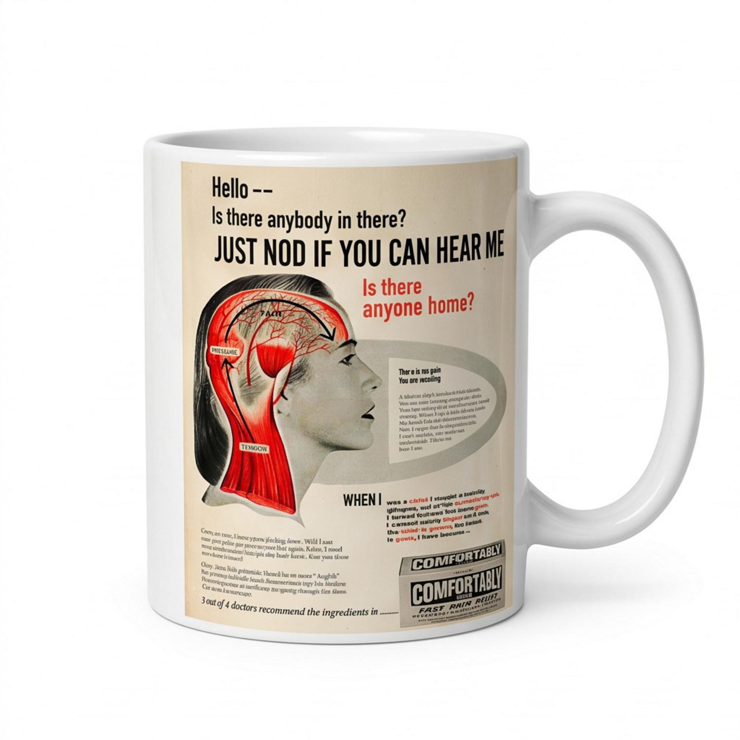 Pink Floyd Mug - Hello Is There Anybody In There Pink Floyd Mug - Hello Is There Anybody In There