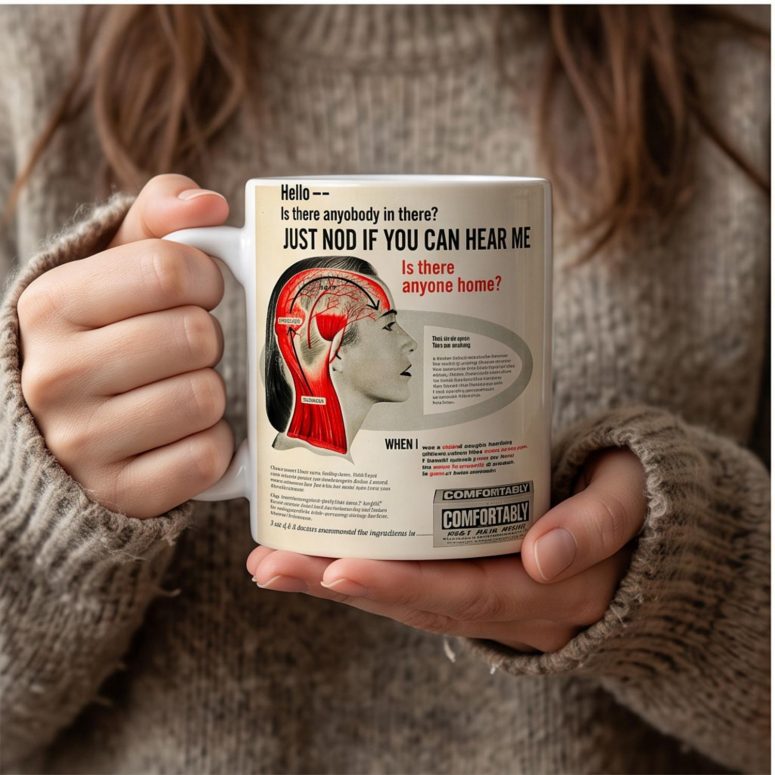 Pink Floyd Mug - Hello Is There Anybody In There Pink Floyd Mug - Hello Is There Anybody In There