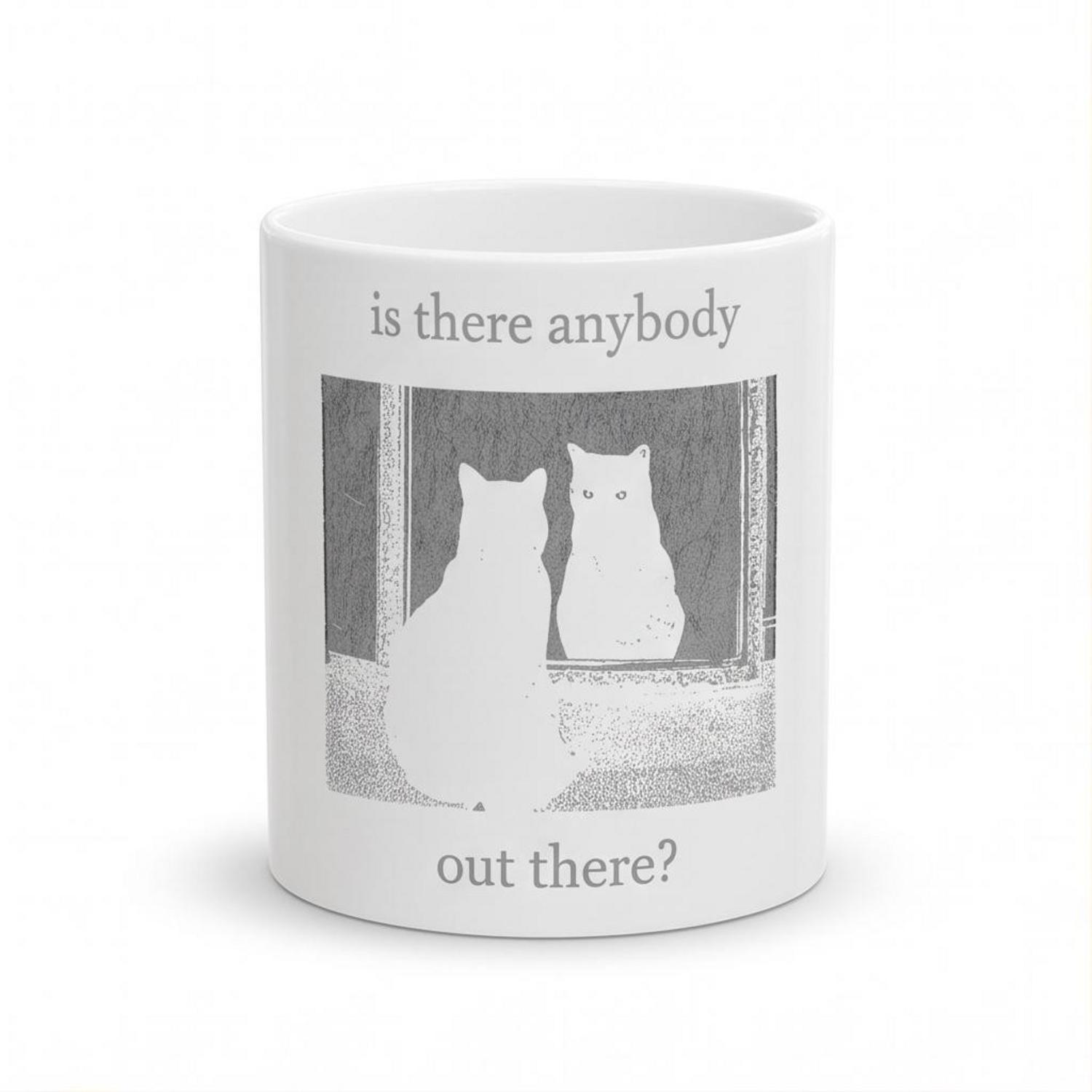 Pink Floyd Mug - Is There Any Body Out There Funny Witchy Cat Pink Floyd Mug - Is There Any Body Out There Funny Witchy Cat