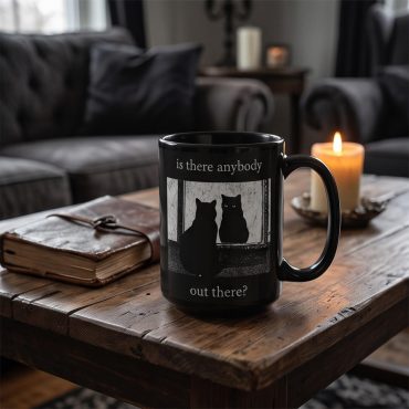 Pink Floyd Mug - Is There Any Body Out There Funny Witchy Cat