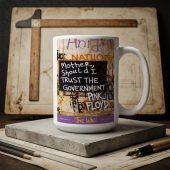 Pink Floyd Mug - Mother Should I Trust The Government Berlin Wall 1990