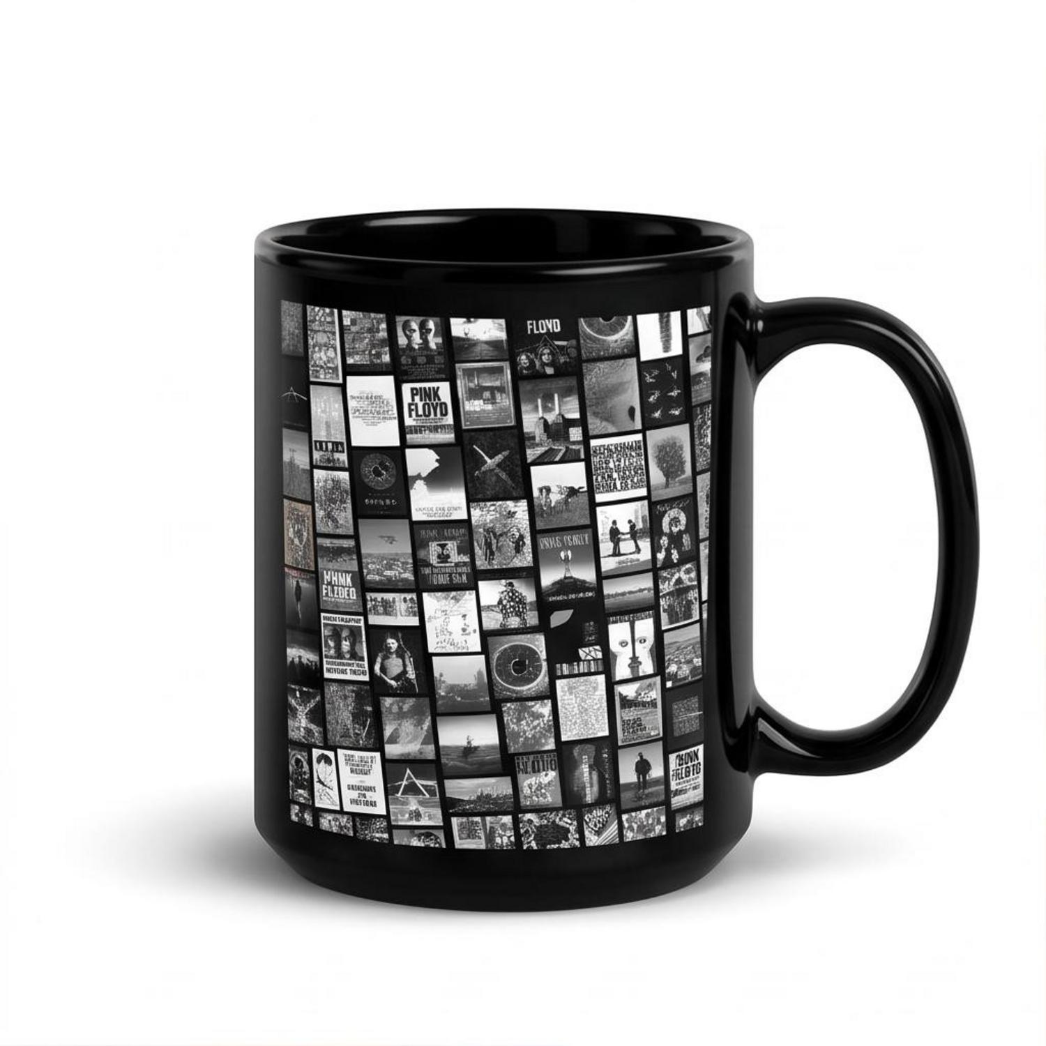 Pink Floyd Mug - Pink Floyd Artwork Poster Collage Black White Pink Floyd Mug - Pink Floyd Artwork Poster Collage Black White