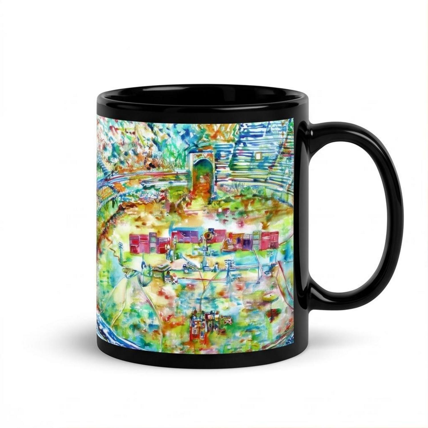 Pink Floyd Mug - Pink Floyd in concert at Pompeii Watercolor Pink Floyd Mug - Pink Floyd in concert at Pompeii Watercolor