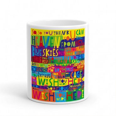 Pink Floyd Mug - Pink Floyd Wish You Were Here Limited Edition Art Print Signed LyricArt