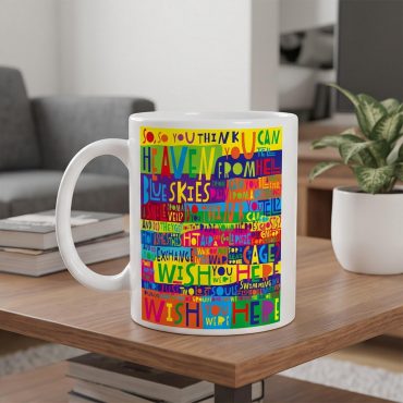 Pink Floyd Mug - Pink Floyd Wish You Were Here Limited Edition Art Print Signed LyricArt