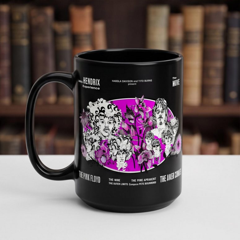 Pink Floyd Mug - Tallenge Pink Floyd And Jimi Hendrix 1967 Vintage UK Concert
