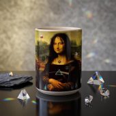 Pink Floyd Mug - TDSOTM Vinyl Disk Animals Atom Heart Mother Monalisa Parody Pink Floyd Mug - TDSOTM Vinyl Disk Animals Atom Heart Mother Monalisa Parody