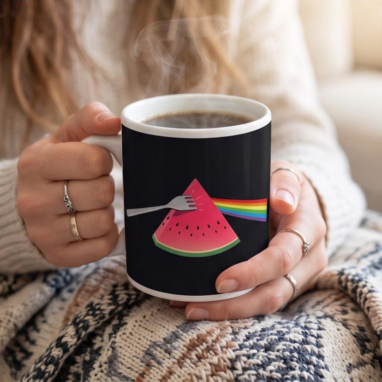 Pink Floyd Mug - The Fork Side of the Watermelon Pink Floyd Mug - The Fork Side of the Watermelon