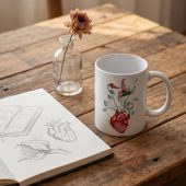 Pink Floyd Mug - The Wall Flower Heart What shall we do now Pink Floyd Mug - The Wall Flower Heart What shall we do now