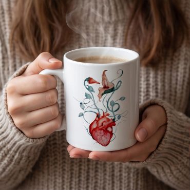 Pink Floyd Mug - The Wall Flower Heart What shall we do now