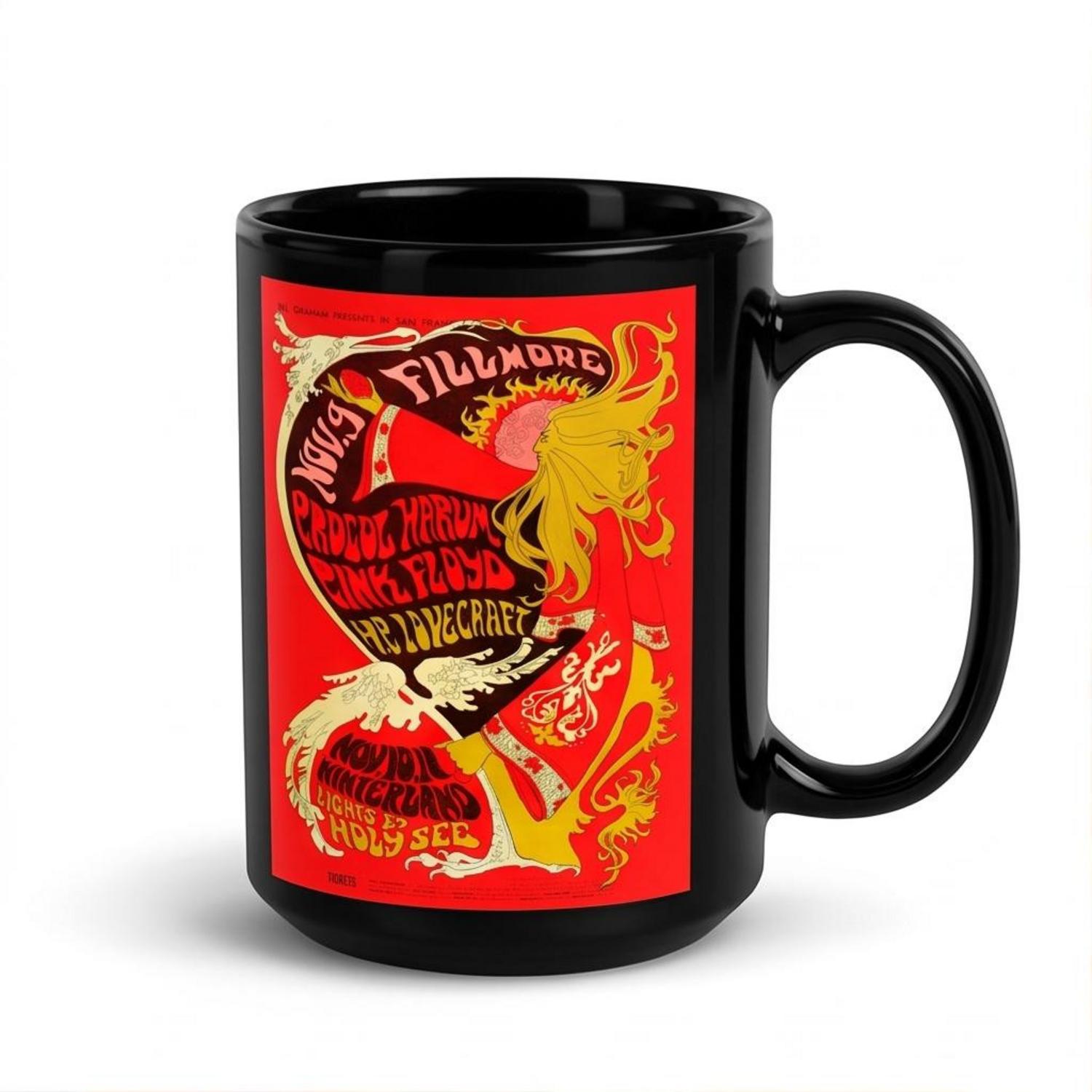 Pink Floyd Mug - Vintage Concert Poster from Fillmore Auditorium Pink Floyd Mug - Vintage Concert Poster from Fillmore Auditorium