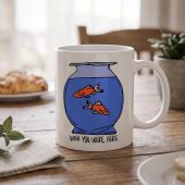 Pink Floyd Mug - Wish You Were Here lost souls in Fish Bowl Doodle Art