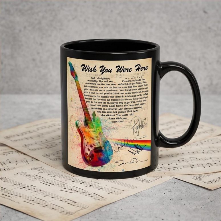 Pink Floyd Mug - Wish You Were Here Pink Floyd Sign Guitar Pink Floyd Mug - Wish You Were Here Pink Floyd Sign Guitar