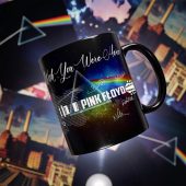 Pink Floyd Mug - Wish You Were Here With Guitar Typography And Signatures Pink Floyd Mug - Wish You Were Here With Guitar Typography And Signatures