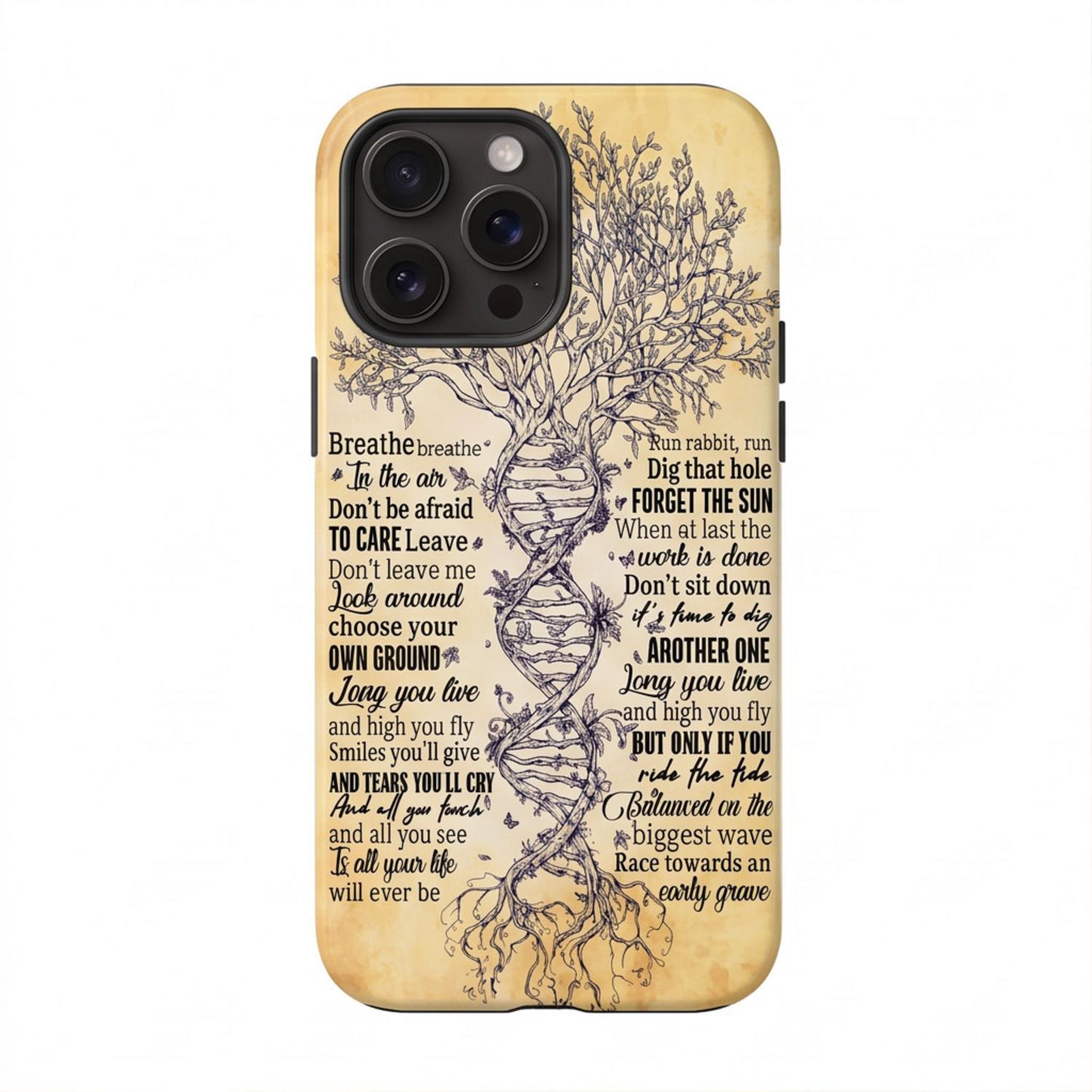 Pink Floyd Phone Case - Breathe Lyrics Pink Floyd Phone Case - Breathe Lyrics
