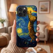 Pink Floyd Phone Case - Cat Starry Night Touching Moon Van Gogh DSOTM