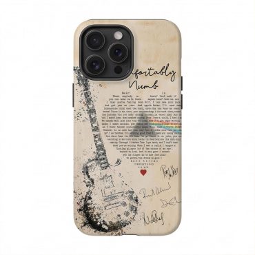 Pink Floyd Phone Case - Comfortably Numb Lyrics Band Signatures Pink Floyd Phone Case - Comfortably Numb Lyrics Band Signatures
