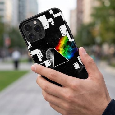 Pink Floyd Phone Case - Dark Side of the Moon Galaxy Break Wall