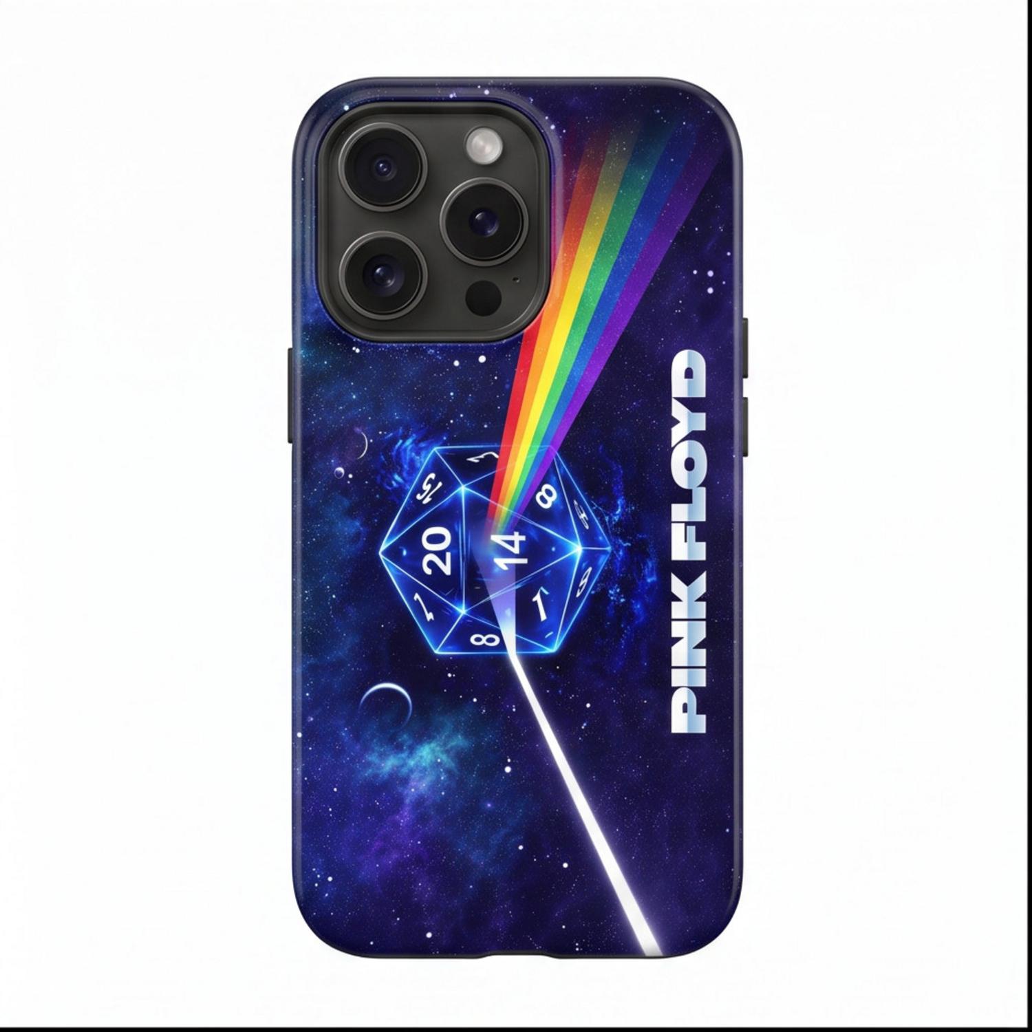 Pink Floyd Phone Case - DSOTM x Dungeons and Dragons Dice Pink Floyd Phone Case - DSOTM x Dungeons and Dragons Dice