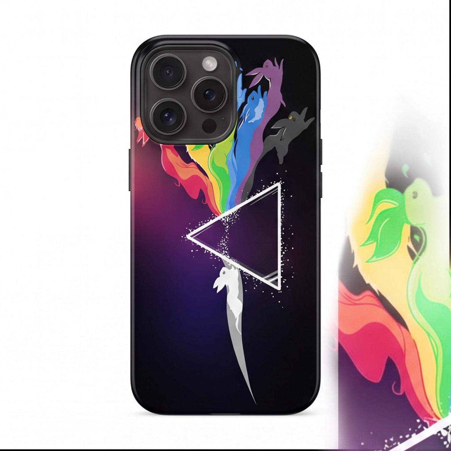 Pink Floyd Phone Case - Eeve Evolution Dark Side Of The Moon Pokemon Pink Floyd Phone Case - Eeve Evolution Dark Side Of The Moon Pokemon