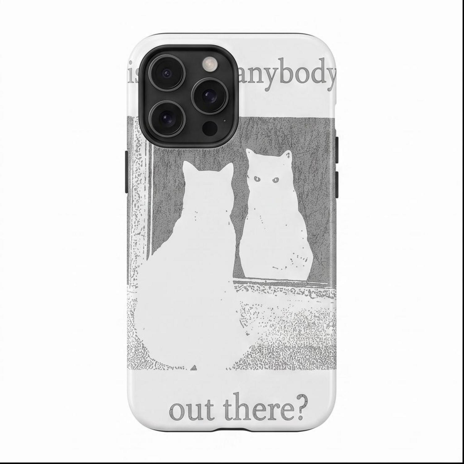 Pink Floyd Phone Case - Is There Any Body Out There Funny Witchy Cat Pink Floyd Phone Case - Is There Any Body Out There Funny Witchy Cat