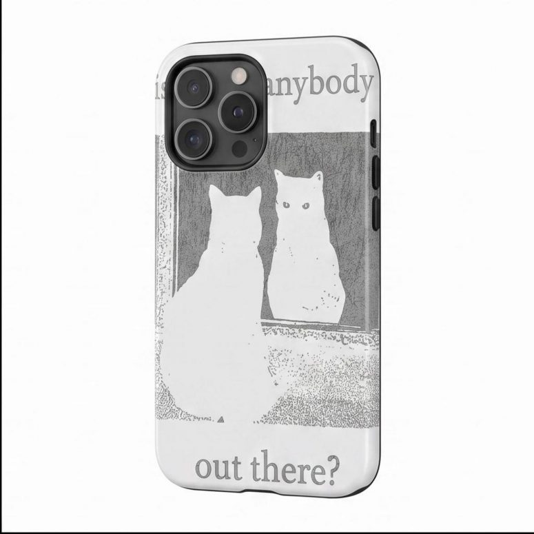 Pink Floyd Phone Case - Is There Any Body Out There Funny Witchy Cat Pink Floyd Phone Case - Is There Any Body Out There Funny Witchy Cat