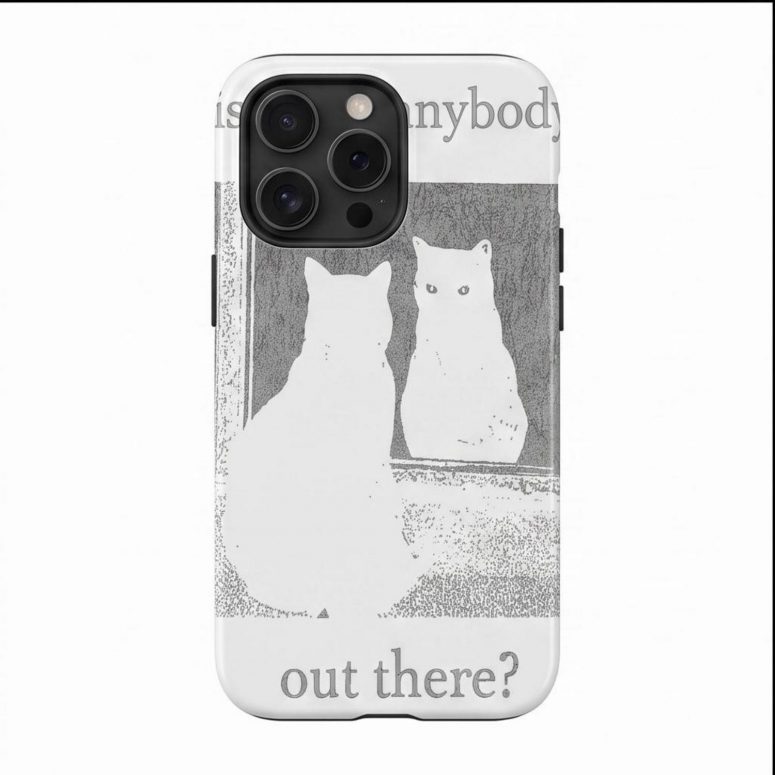 Pink Floyd Phone Case - Is There Any Body Out There Funny Witchy Cat Pink Floyd Phone Case - Is There Any Body Out There Funny Witchy Cat
