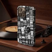 Pink Floyd Phone Case - Pink Floyd Artwork Poster Collage Black White