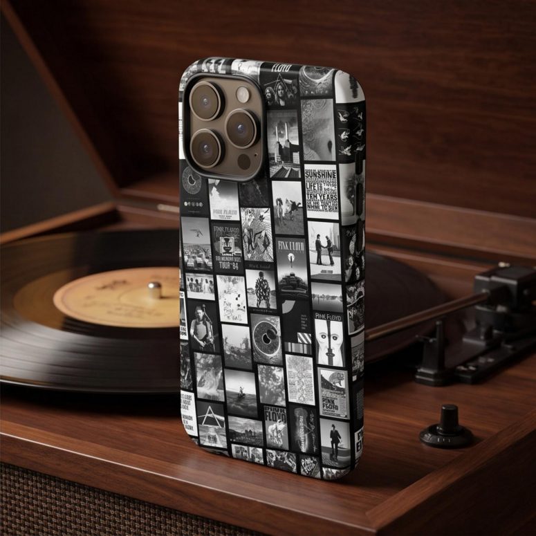 Pink Floyd Phone Case - Pink Floyd Artwork Poster Collage Black White