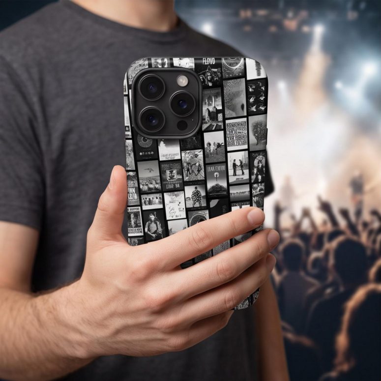 Pink Floyd Phone Case - Pink Floyd Artwork Poster Collage Black White