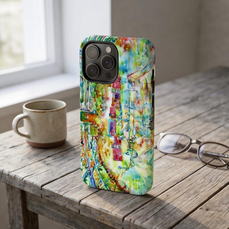 Pink Floyd Phone Case - Pink Floyd in concert at Pompeii Watercolor