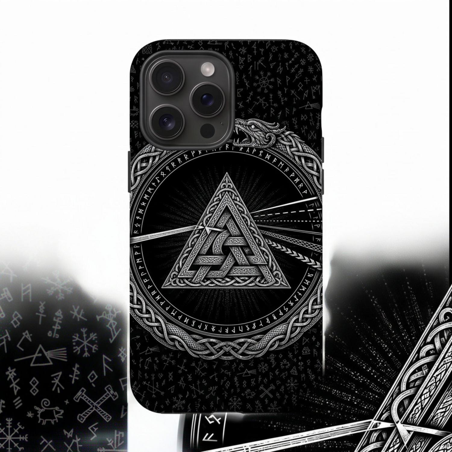 Pink Floyd Phone Case - Viking Valknut Dark Side Of The Moon Pink Floyd Phone Case - Viking Valknut Dark Side Of The Moon