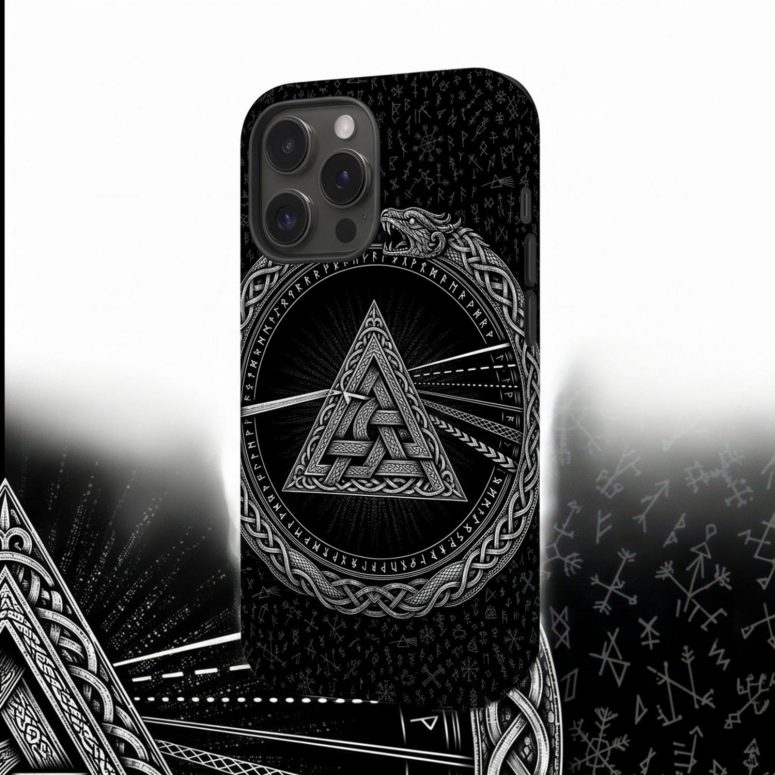 Pink Floyd Phone Case - Viking Valknut Dark Side Of The Moon Pink Floyd Phone Case - Viking Valknut Dark Side Of The Moon