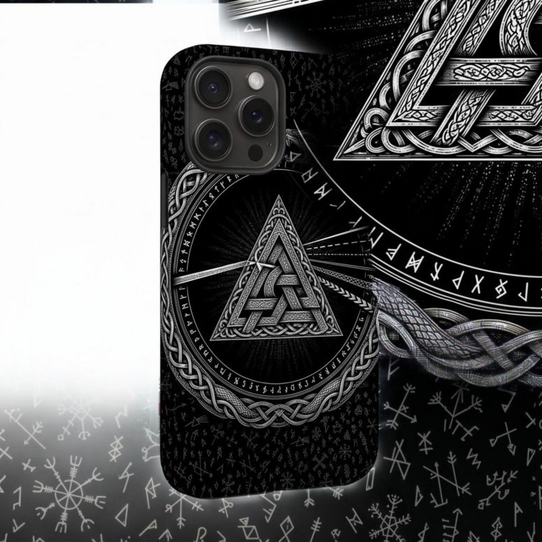 Pink Floyd Phone Case - Viking Valknut Dark Side Of The Moon Pink Floyd Phone Case - Viking Valknut Dark Side Of The Moon