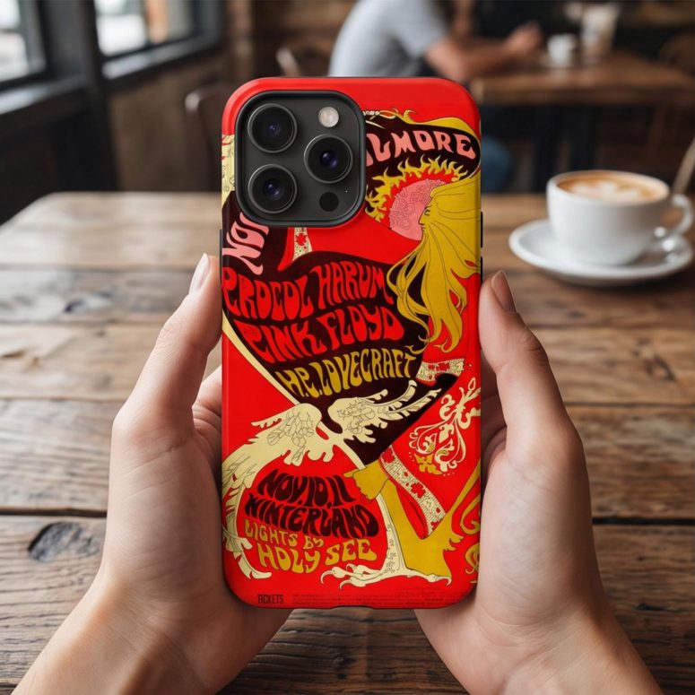Pink Floyd Phone Case - Vintage Concert Poster from Fillmore Auditorium Pink Floyd Phone Case - Vintage Concert Poster from Fillmore Auditorium