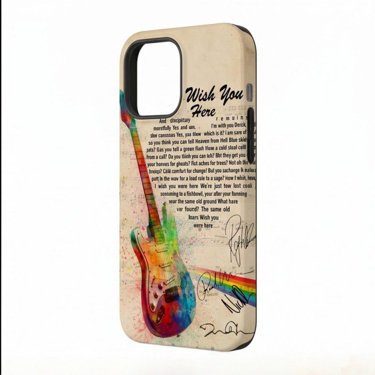 Pink Floyd Phone Case - Wish You Were Here Pink Floyd Sign Guitar