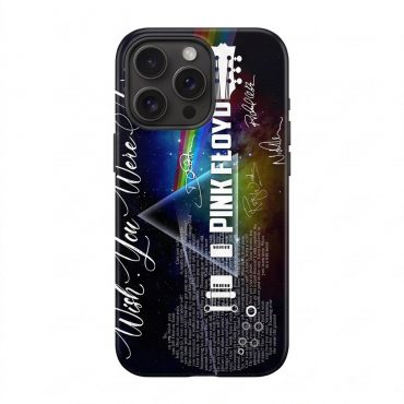 Pink Floyd Phone Case - Wish You Were Here With Guitar Typography And Signatures Pink Floyd Phone Case - Wish You Were Here With Guitar Typography And Signatures