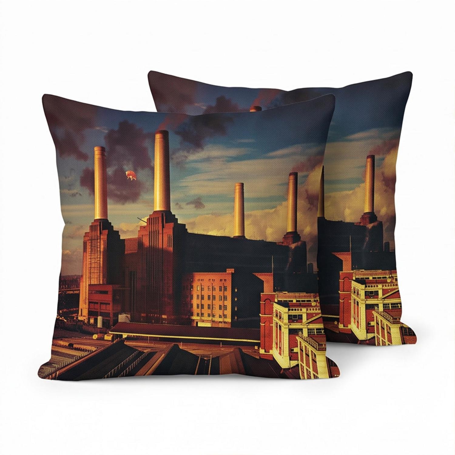 Pink Floyd Pillow Cover - 1977 Animals Album Pink Floyd Pillow Cover - 1977 Animals Album