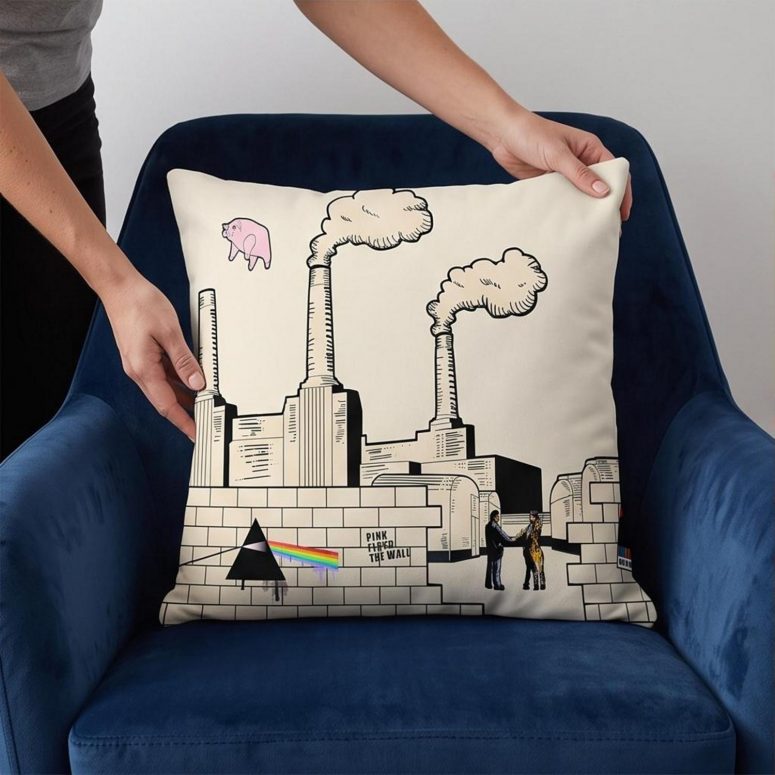 Pink Floyd Pillow Cover - Album Art DSOTM Animals The Wall