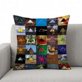 Pink Floyd Pillow Cover - Album Dark Side Of The Moon Collage