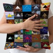 Pink Floyd Pillow Cover - Album Dark Side Of The Moon Collage Pink Floyd Pillow Cover - Album Dark Side Of The Moon Collage